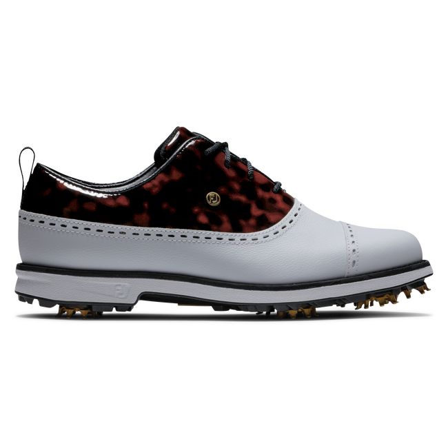 Footjoy Premiere Series - Cap Kappe Stollen Golfschuhe Damen Weiß Schwarz | YNIEGUC-61