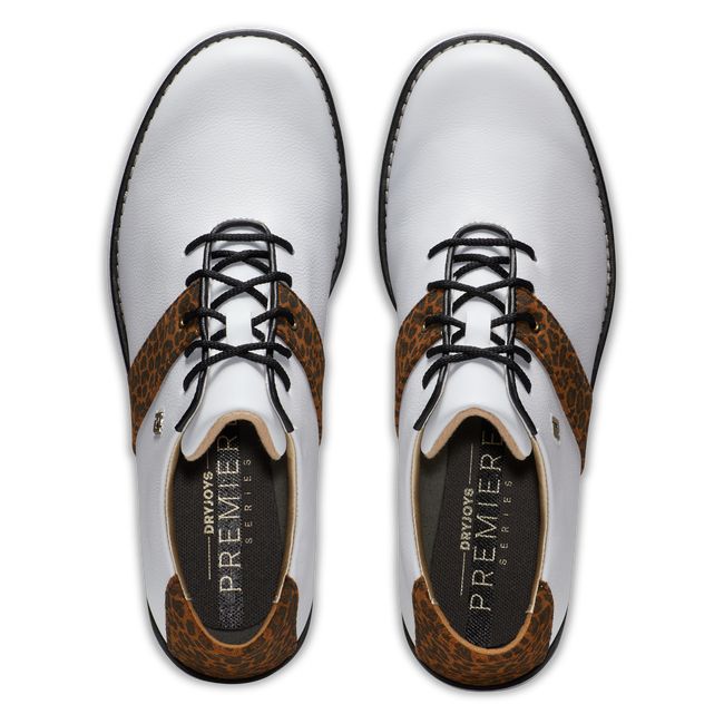 Footjoy Premiere Series Stollen Golfschuhe Damen Weiß | MJBTQNZ-69