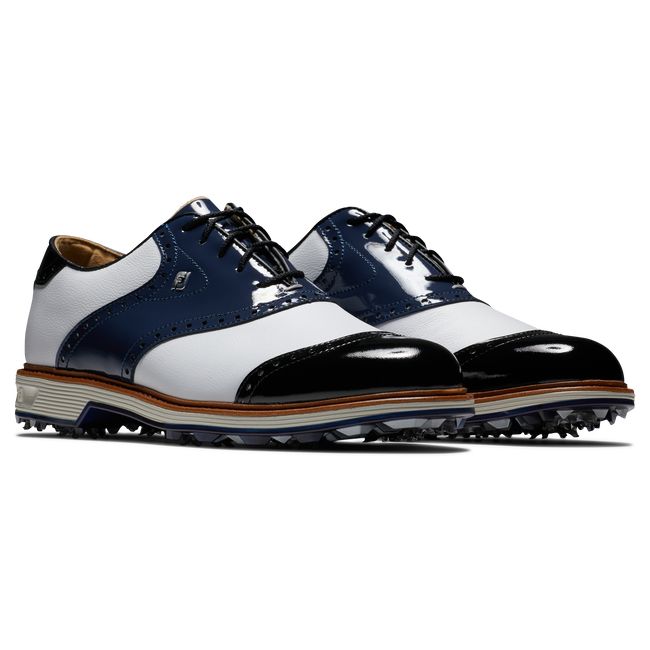 Footjoy Premiere Series – Wilcox Stollen Golfschuhe Herren Weiß Navy Schwarz | QYHDKSA-67