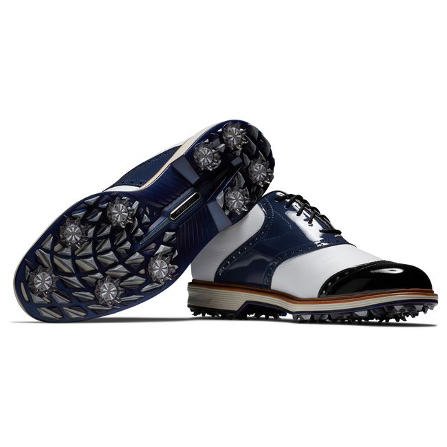 Footjoy Premiere Series – Wilcox Stollen Golfschuhe Herren Weiß Navy Schwarz | QYHDKSA-67