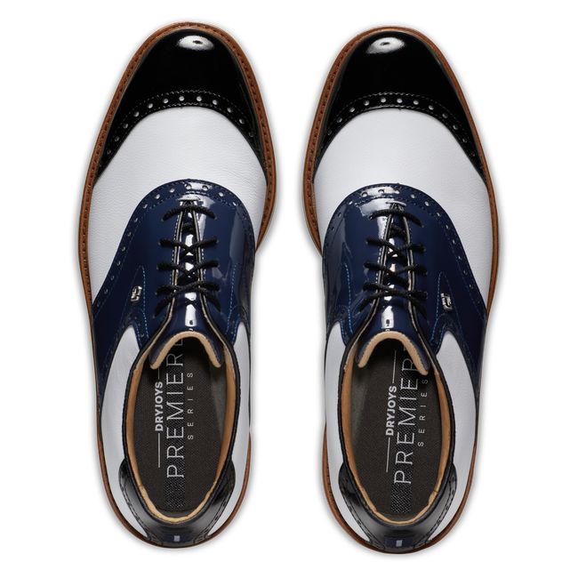 Footjoy Premiere Series – Wilcox Stollen Golfschuhe Herren Weiß Navy Schwarz | QYHDKSA-67