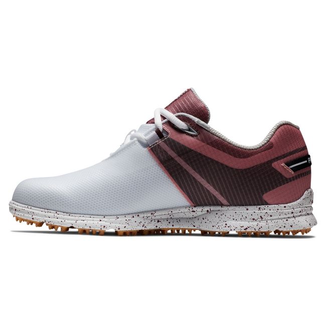 Footjoy Pro|SL Sport Stollenlose Golfschuhe Damen Weiß Bordeaux | ZXWDKBN-84