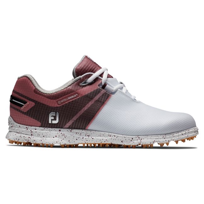 Footjoy Pro|SL Sport Stollenlose Golfschuhe Damen Weiß Bordeaux | ZXWDKBN-84