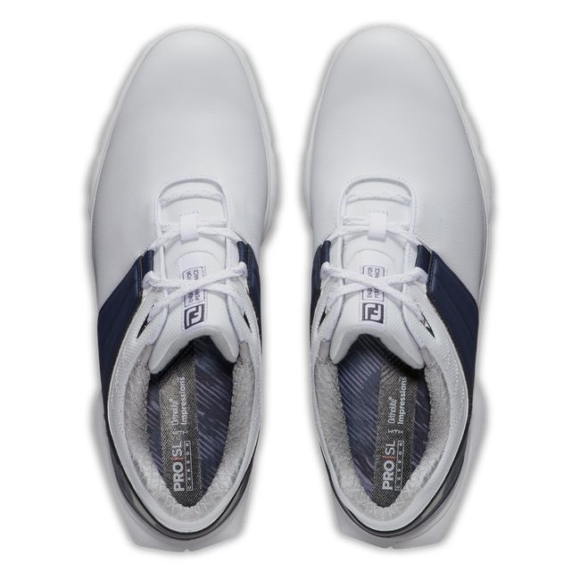 Footjoy Pro|Sl Carbon Stollenlose Golfschuhe Herren Weiß Navy | BGEJXCT-59