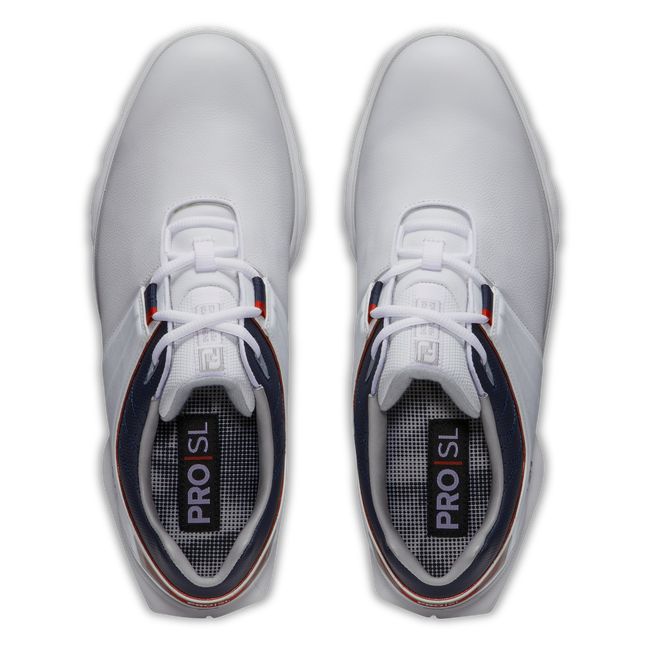 Footjoy Pro|Sl Stollenlose Golfschuhe Herren Weiß Navy | GSIQKZX-67