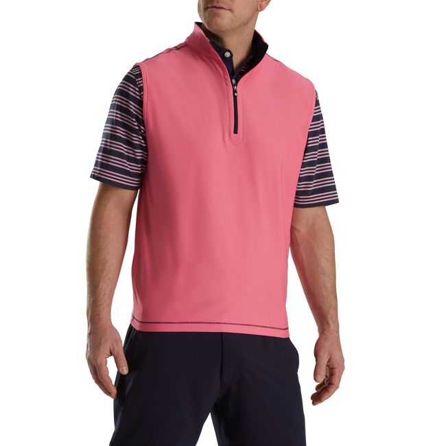 Footjoy Quarter-Zip Brushed Back Weste Herren Rosa | EWYUORI-02