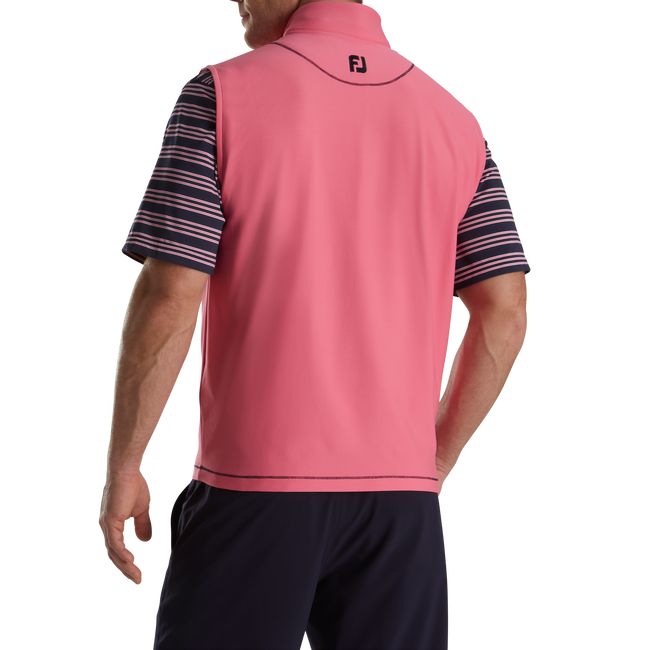 Footjoy Quarter-Zip Brushed Back Weste Herren Rosa | EWYUORI-02