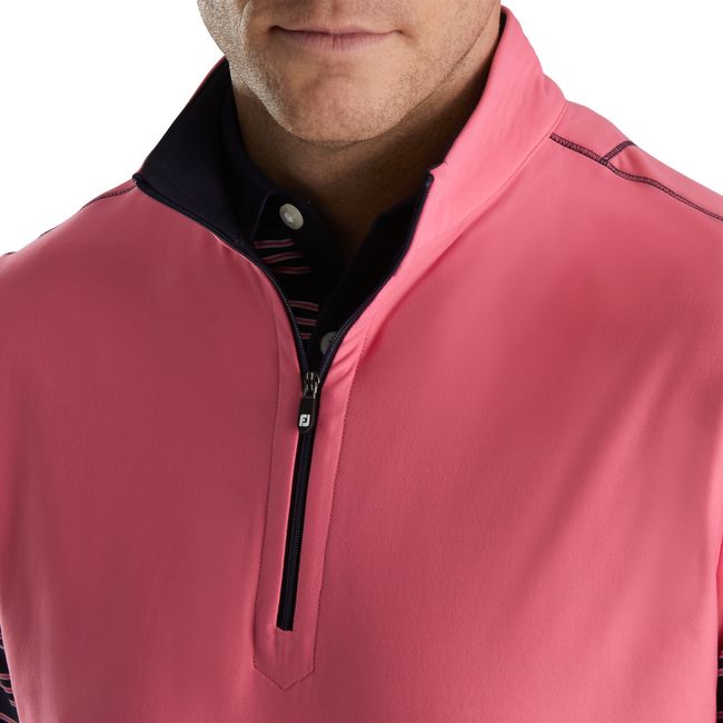 Footjoy Quarter-Zip Brushed Back Weste Herren Rosa | EWYUORI-02