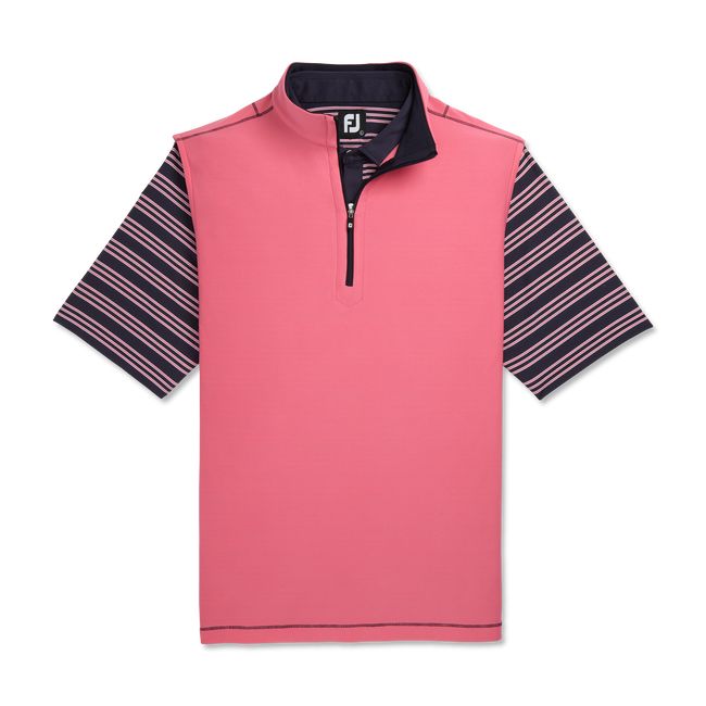 Footjoy Quarter-Zip Brushed Back Weste Herren Rosa | EWYUORI-02