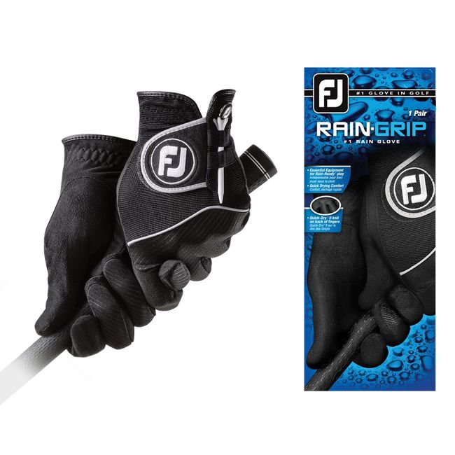 Footjoy Raingrip Pair Golfhandschuhe Herren Schwarz | GDOLUFP-28