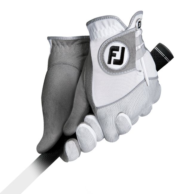 Footjoy Raingrip Pair Golfhandschuhe Herren Weiß Grau | PHDTGAE-45