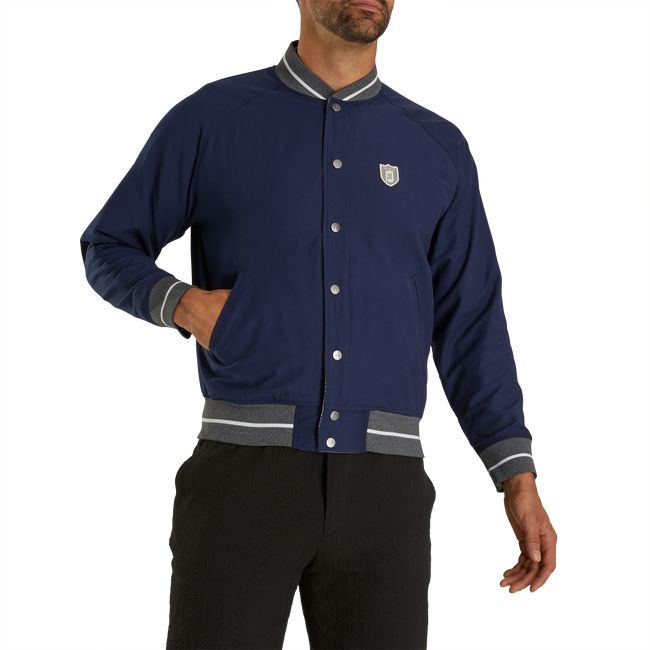 Footjoy Reversible Bomber Jacke Herren Navy | RKFLXSB-18