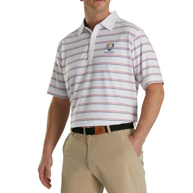 Footjoy Ryder Cup Multi-Stripe Self Collar Hemd Herren Weiß | DJKCMYH-56