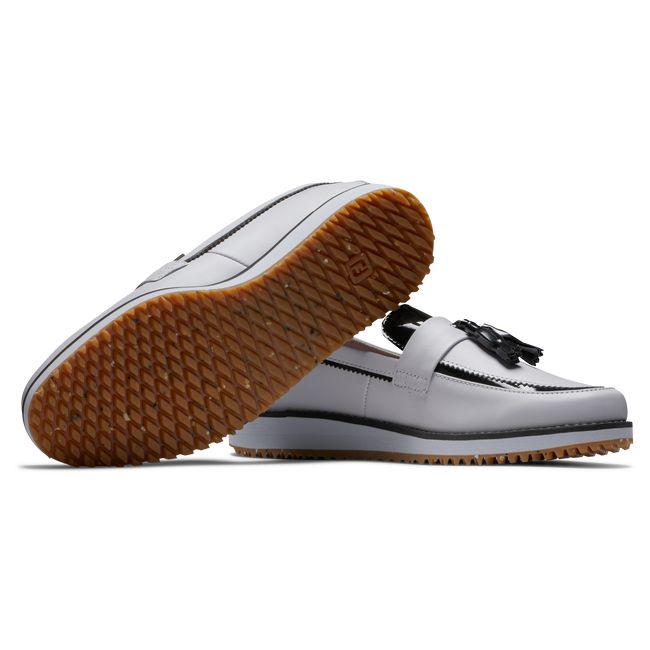 Footjoy Sandy Stollenlose Golfschuhe Damen Weiß | AMBILGJ-30