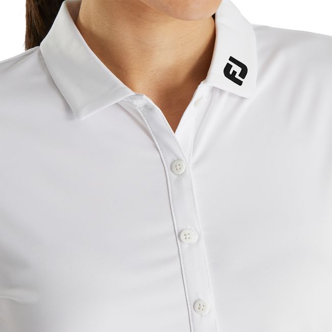 Footjoy Solid Lisle - Fj Tour Collar Hemd Damen Weiß | IHFNBYL-57