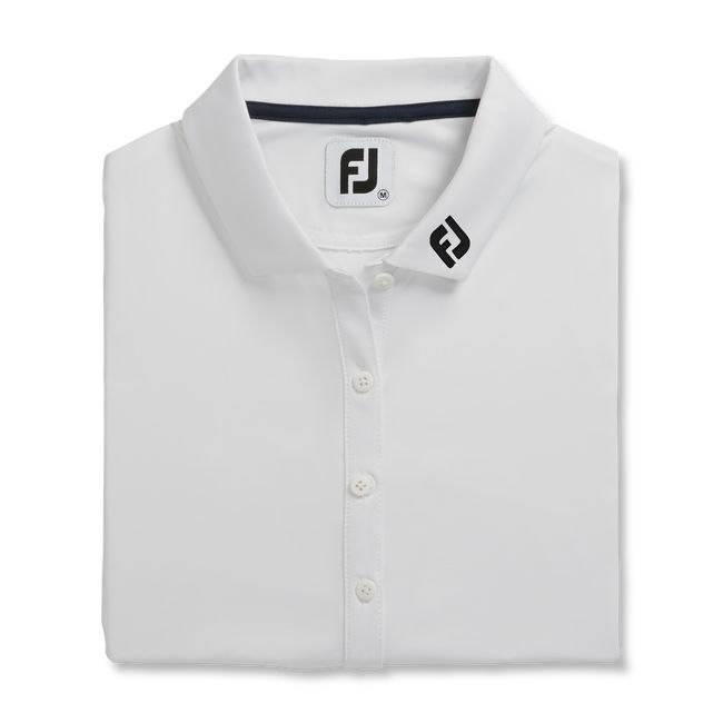 Footjoy Solid Lisle - Fj Tour Collar Hemd Damen Weiß | IHFNBYL-57