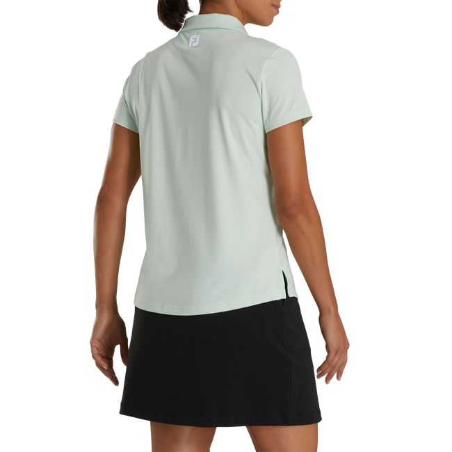 Footjoy Solid Lisle Self Collar Hemd Damen Mintfarben | FQXEYPL-26