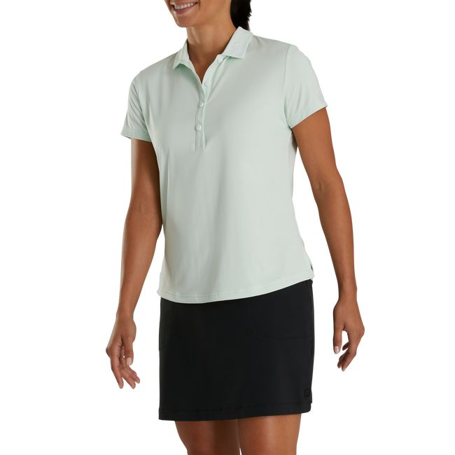 Footjoy Solid Lisle Self Collar Hemd Damen Mintfarben | FQXEYPL-26