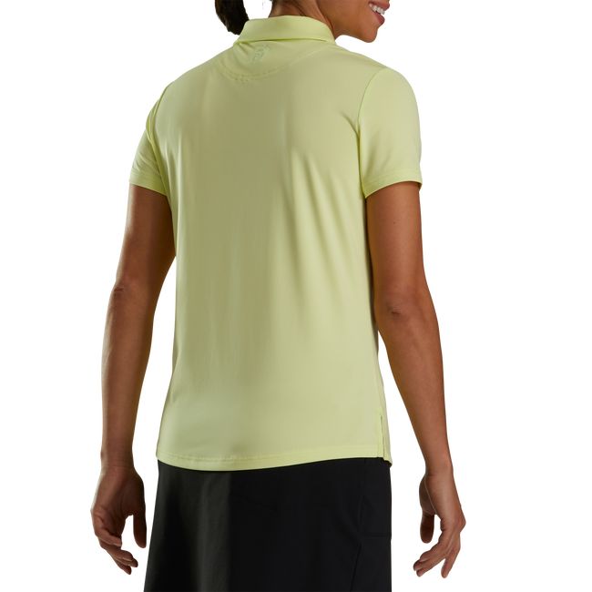 Footjoy Solid Lisle Self Collar Hemd Damen Gelb | MJZEQSD-92