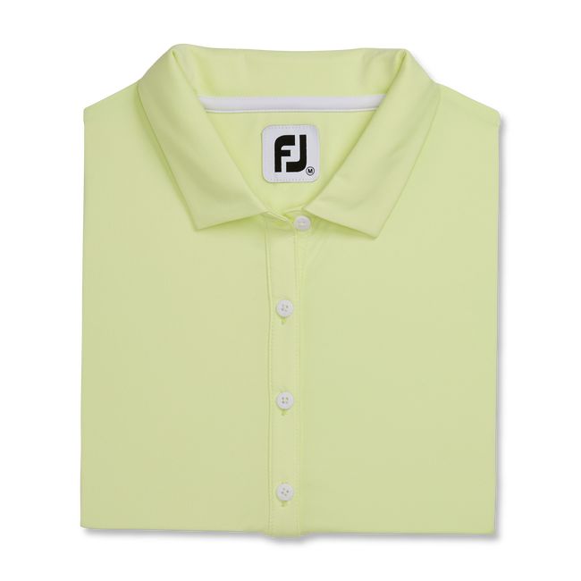 Footjoy Solid Lisle Self Collar Hemd Damen Gelb | MJZEQSD-92