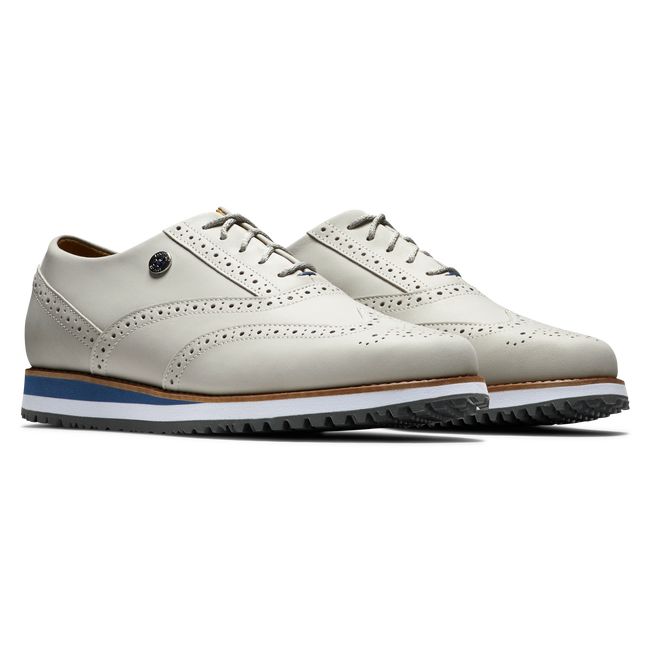 Footjoy Sport Retro Golfschuhe Damen Weiß | HTIQXCG-03