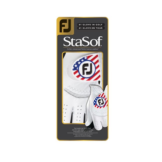 Footjoy Stasof Flag Golfhandschuhe Herren Weiß | APSTNMO-31