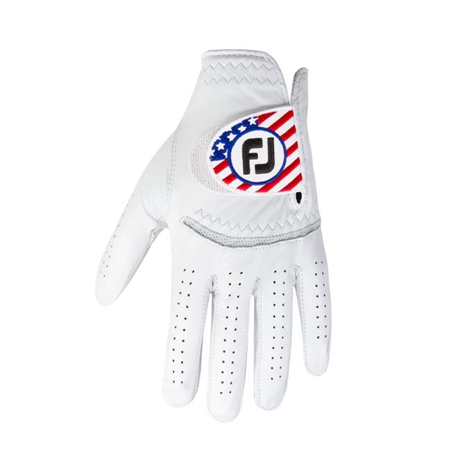 Footjoy Stasof Flag Golfhandschuhe Herren Weiß | APSTNMO-31