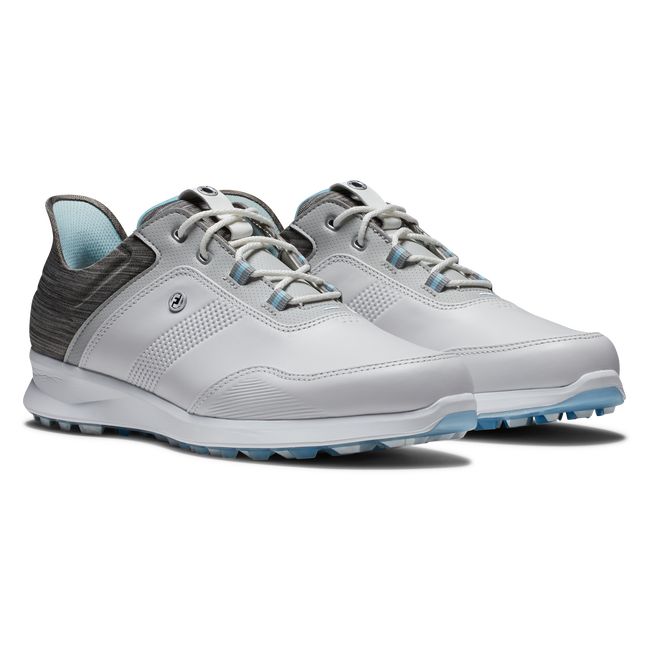 Footjoy Stratos Stollenlose Golfschuhe Damen Weiß Grau | FTVHCED-89