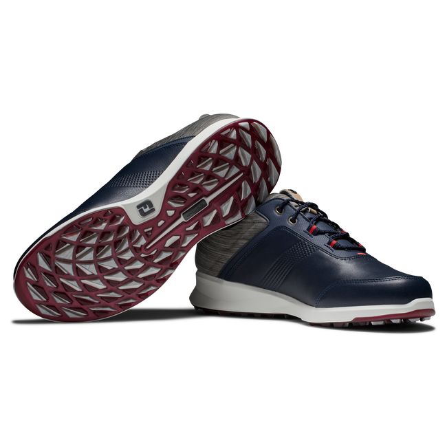 Footjoy Stratos Stollenlose Golfschuhe Herren Navy Grau | JEQGFOV-29