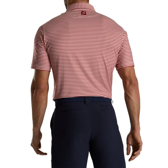 Footjoy Stripe Full Dull Self Collar Hemd Herren Rosa | QBSMCDL-08