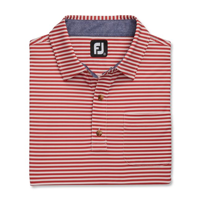 Footjoy Stripe Full Dull Self Collar Hemd Herren Rosa | QBSMCDL-08