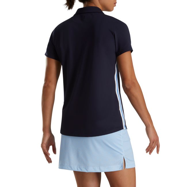 Footjoy Stripe Ribbon Trim Hemd Damen Navy | PUNOIVG-59