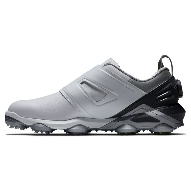 Footjoy Tour Alpha Boa Stollen Golfschuhe Herren Weiß Grau | IKDWZAB-14