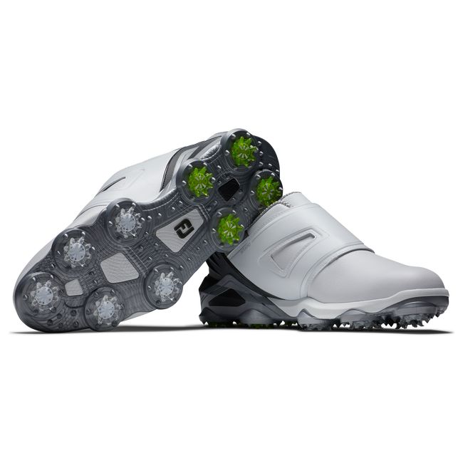 Footjoy Tour Alpha Boa Stollen Golfschuhe Herren Weiß Grau | IKDWZAB-14