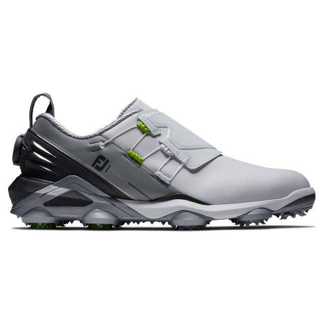 Footjoy Tour Alpha Boa Stollen Golfschuhe Herren Weiß Grau | IKDWZAB-14