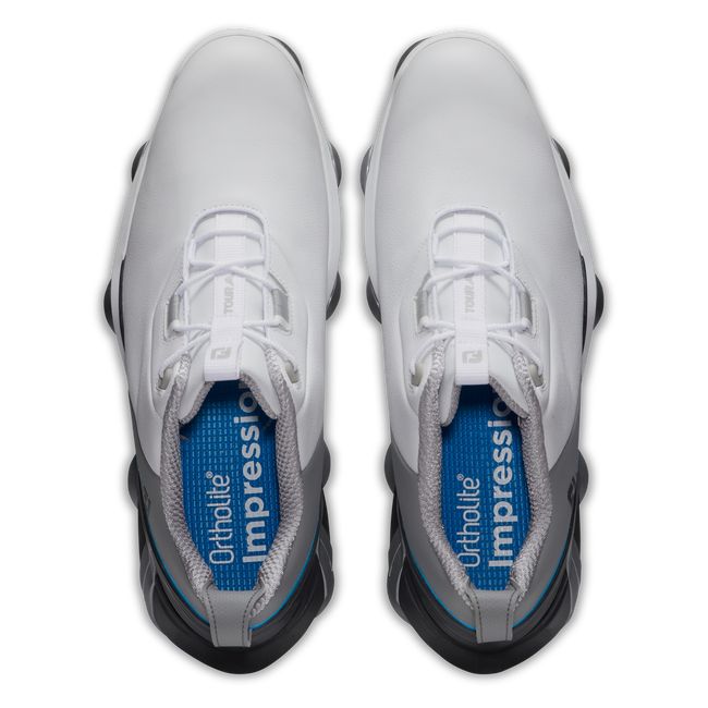 Footjoy Tour Alpha Stollen Golfschuhe Herren Weiß Grau | NPRMHSC-04