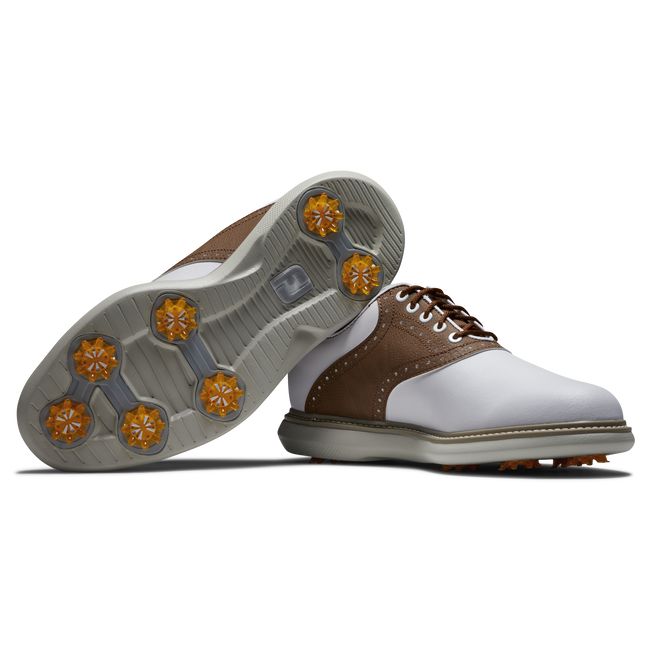 Footjoy Traditionally Golfschuhe Herren Weiß Braun | AYCXLDP-48