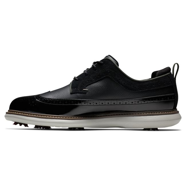 Footjoy Traditions - Shield Tip By Todd Snyder Stollen Golfschuhe Herren Schwarz | XGWYQTP-43