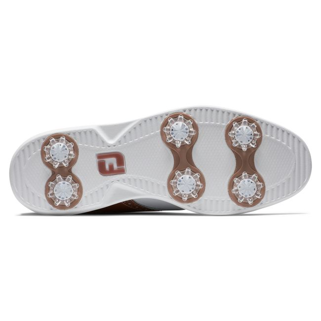 Footjoy Traditions Stollen Golfschuhe Damen Weiß Rosa Gold | ARJIDFK-81