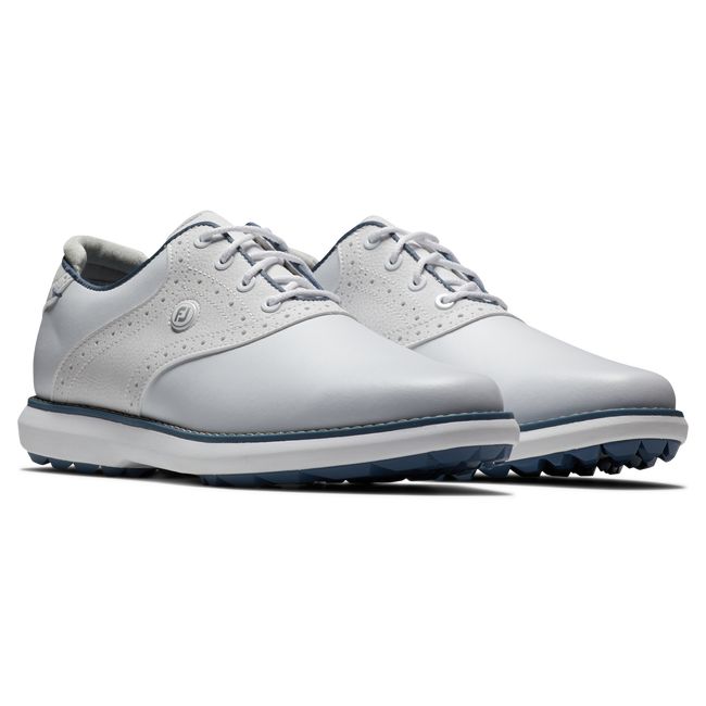 Footjoy Traditions Stollenlose Golfschuhe Damen Weiß | BDSNFCI-57