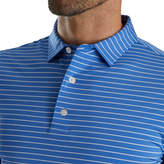 Footjoy Turn Fit Klassische Stripe Self Collar Hemd Herren Navy | SVGYUEI-13