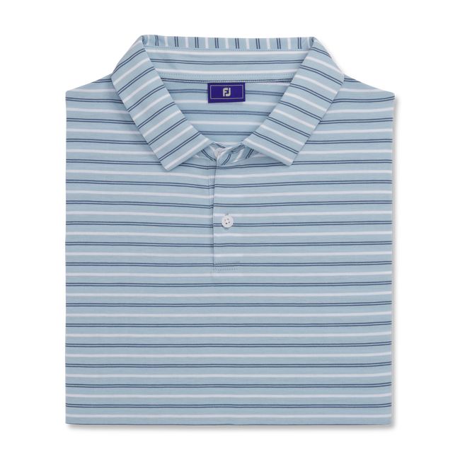 Footjoy Turn Fit Multi-Stripe Jersey Hemd Herren Blau | RAXMJFC-81