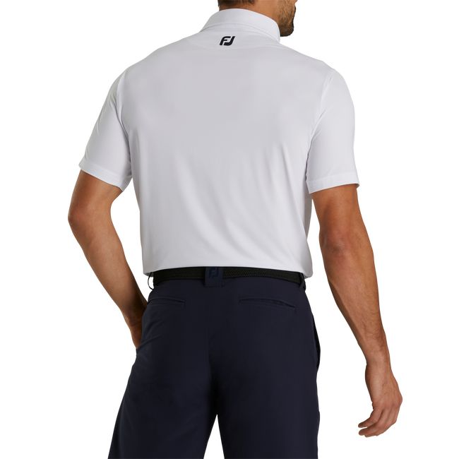 Footjoy Turn Fit Solid Lisle Self Collar Hemd Herren Weiß | HWJLQUG-26