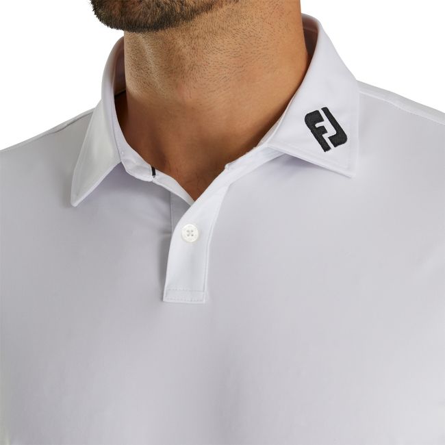 Footjoy Turn Fit Solid Lisle Self Collar Hemd Herren Weiß | HWJLQUG-26